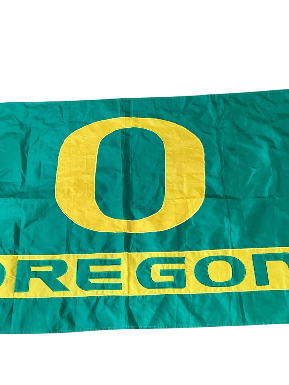 Oregon Ducks green and gold nylon flag 3 x 5